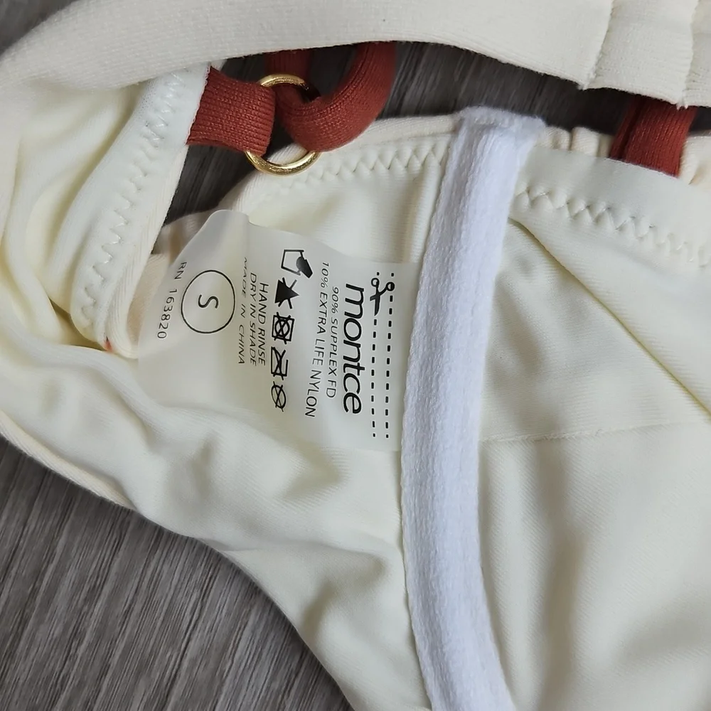 Montce Cream and Rust Two-Piece Bikini Set - Picture 6 of 6